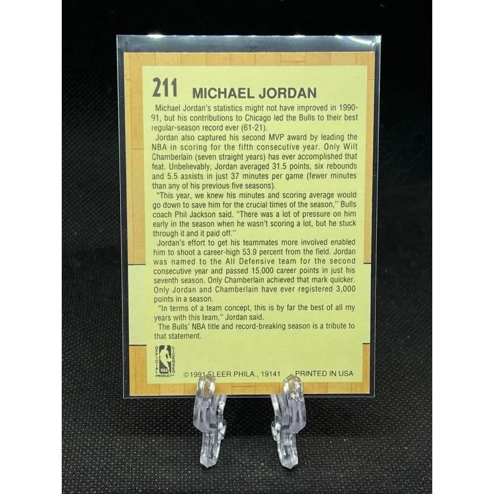 Michael Jordan Card 1991-92 Fleer #211